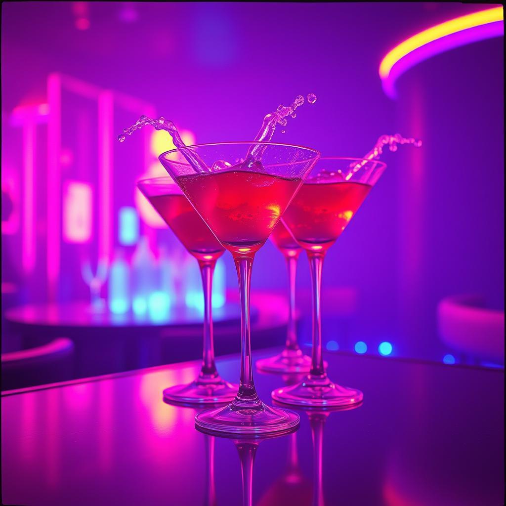 Neon Kisses & Cold Shots by VJ the AiMan — cover artwork